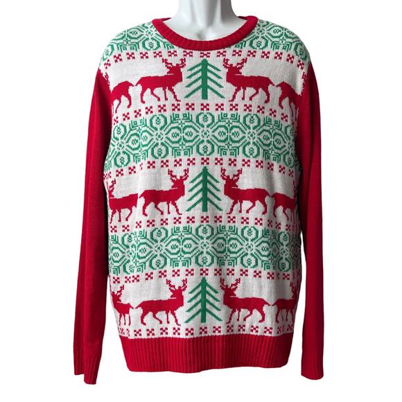 Imagin8 Nordic Reindeer Ugly Christmas Sweater Size XL - Picture 1 of 4